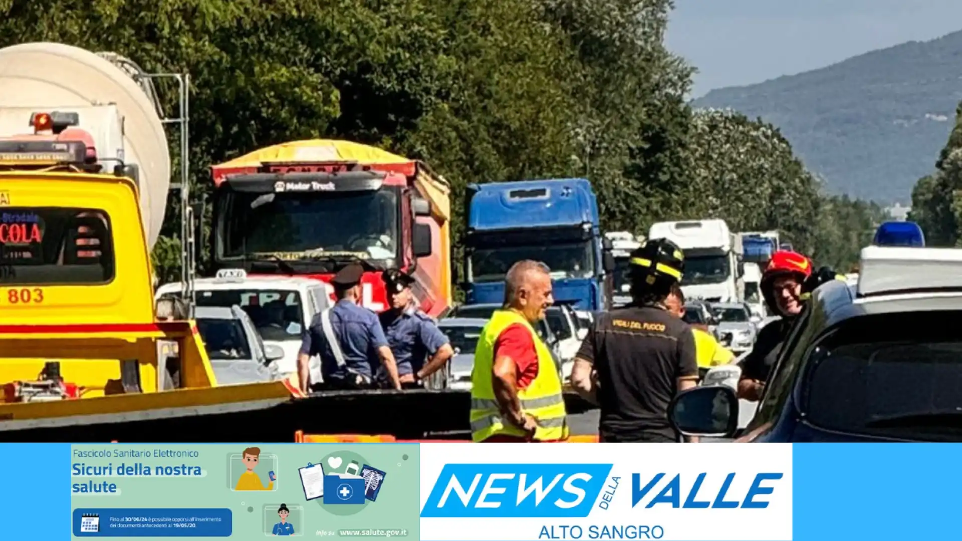 Bojano: violento scontro tra tre mezzi sulla statale 17. Traffico in tilt e lunghe code. Soccorsi in atto.